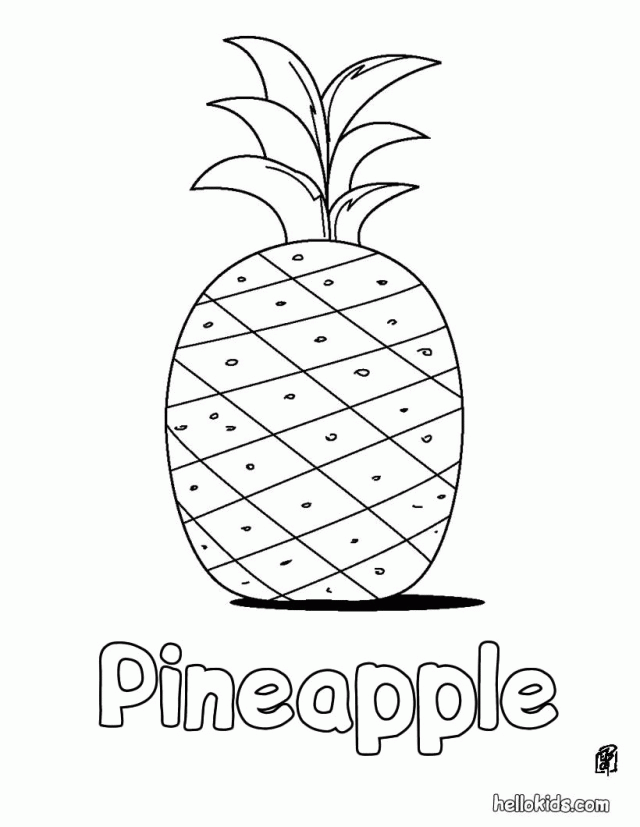 Pineapple Coloring Page - Coloring Home