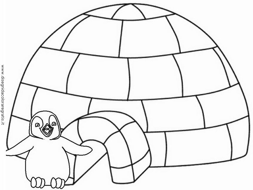 igloo coloring pages for kids - photo #12