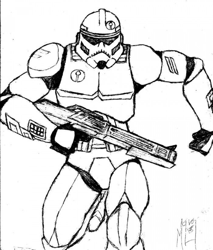 Clone Trooper Coloring Page Educations