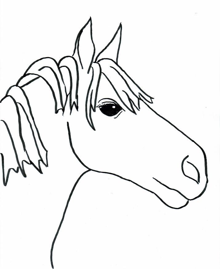 Easy Horse Coloring Pages