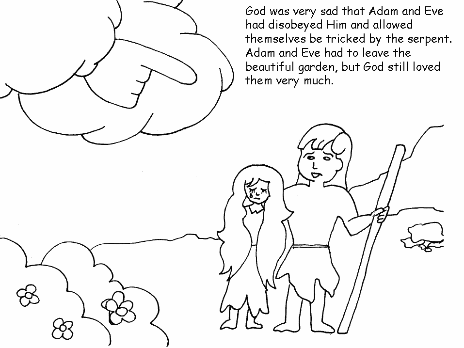 Adam And Eve Bible Pictures Coloring Home