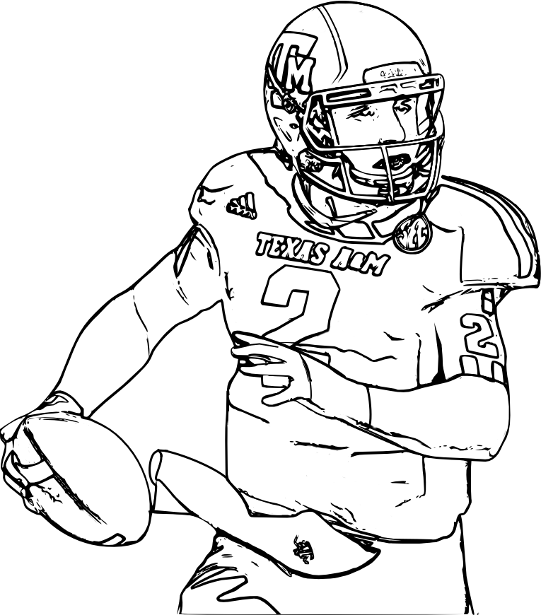 Johnny Manziel Coloring Page | Printable Coloring Pages