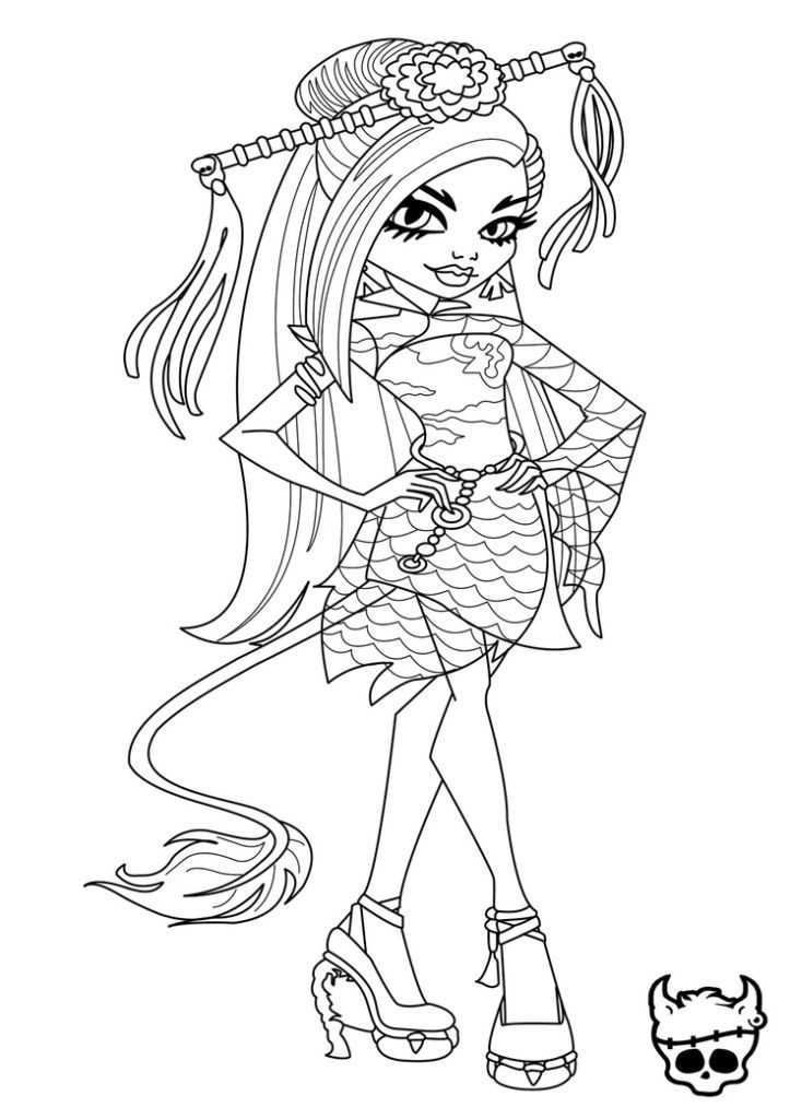 monster-high-coloring-pages-venus-6 | Free coloring pages for kids