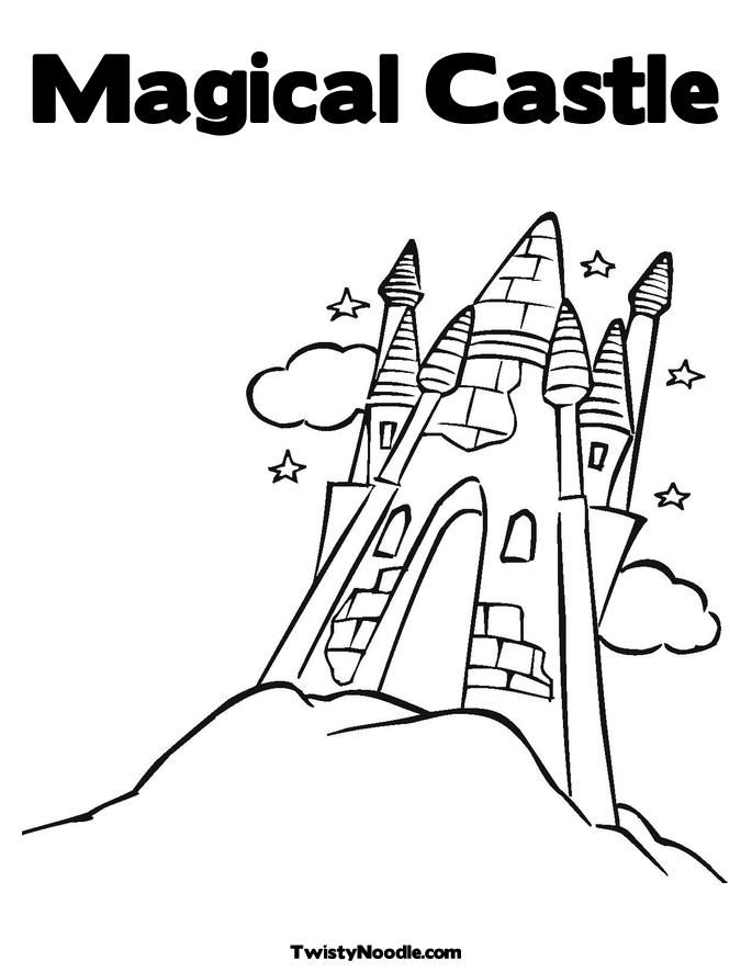 castle coloring pages magical page castel connect the pictures 