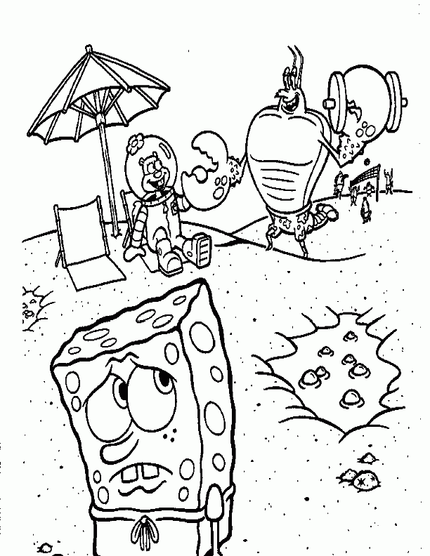 sponges cartoon Colouring Pages (page 3)