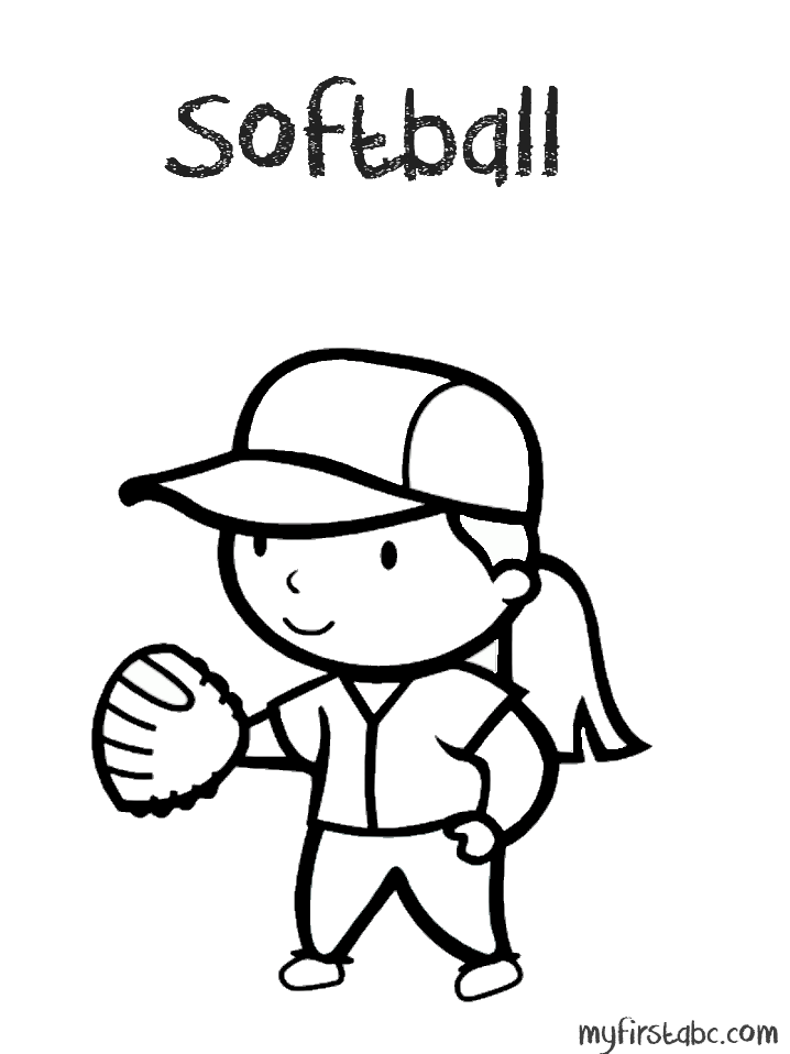 Free Printable Softball Coloring Pages - Coloring Home