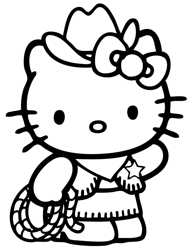 Hello Kitty Reading Book Coloring Page | Free Printable Coloring Pages