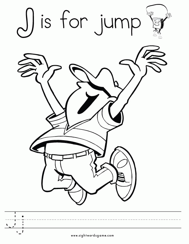 Letter J Coloring Sheet - Coloring Home