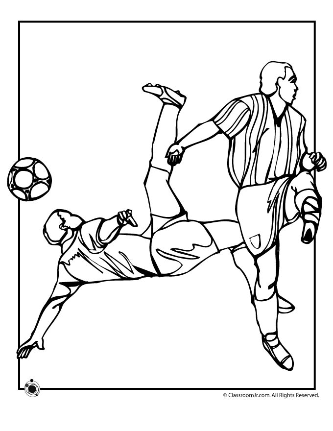 Free soccer coloring pages