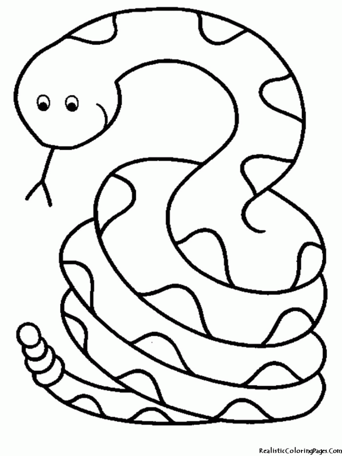 Cartoon Snake Coloring Pages