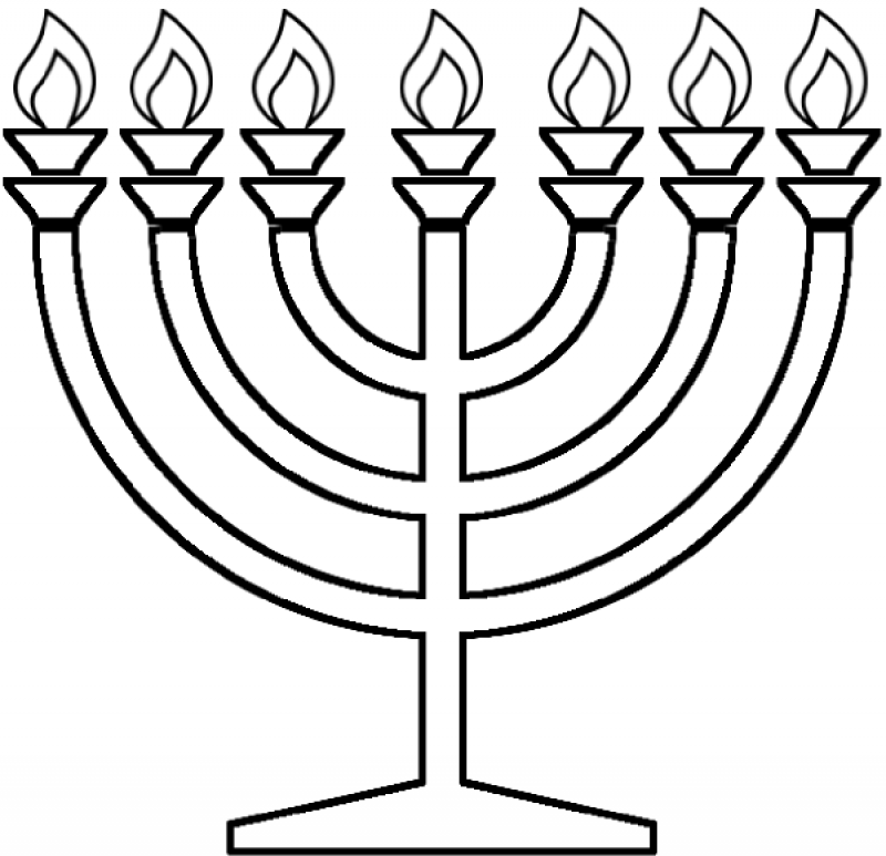 Menorah Coloring Page - HD Printable Coloring Pages