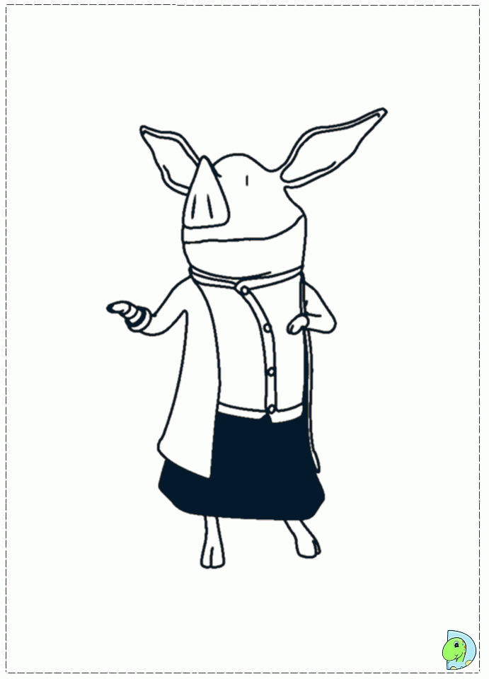 Olivia the Pig Coloring page- DinoKids.