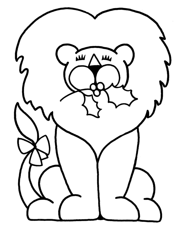 Bible Printables: Easy Pre-K Christmas Coloring Pages - Christmas Lion