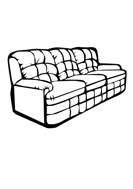 Big comfy couch to print and color