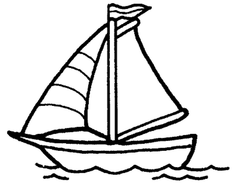 Boat Outline Coloring Home
