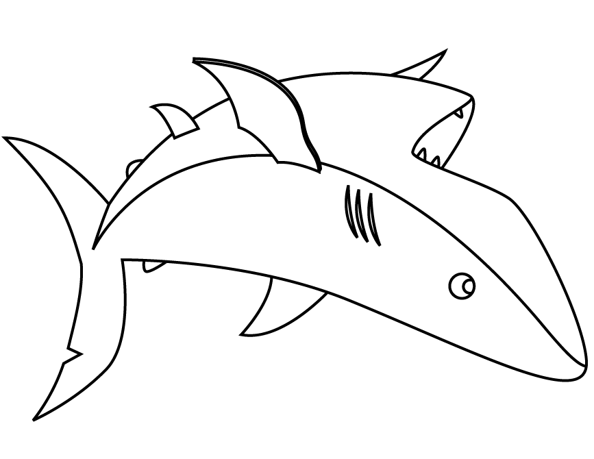 Cartoon Shark Pictures For Kids - Coloring Home