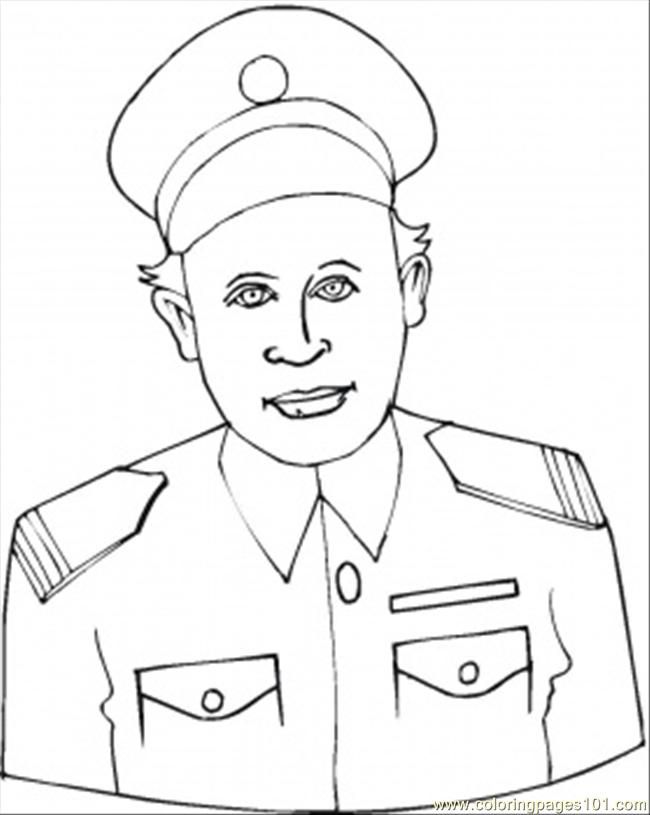 Coloring Pages Navy Man (Peoples > Profession) - free printable 