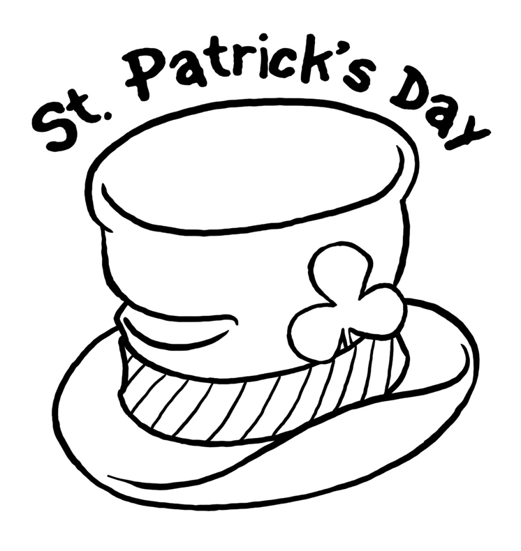 Printable st-paticks-day-hat-coloring-page - Coloringpagebook.com