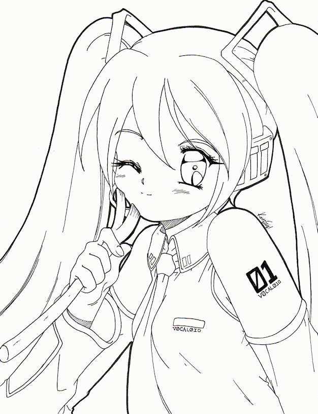 471 Cute Miku Coloring Pages 
