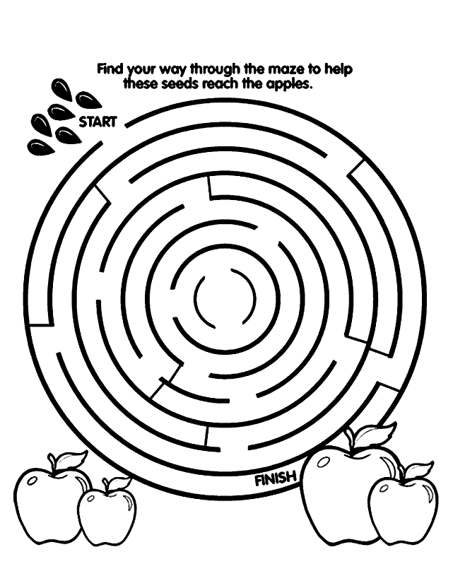 Easy Maze Colouring Pages Coloring Home