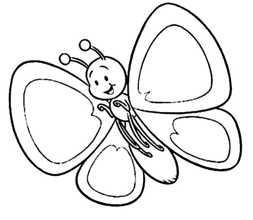 butterfly coloring template | Coloring Picture HD For Kids 