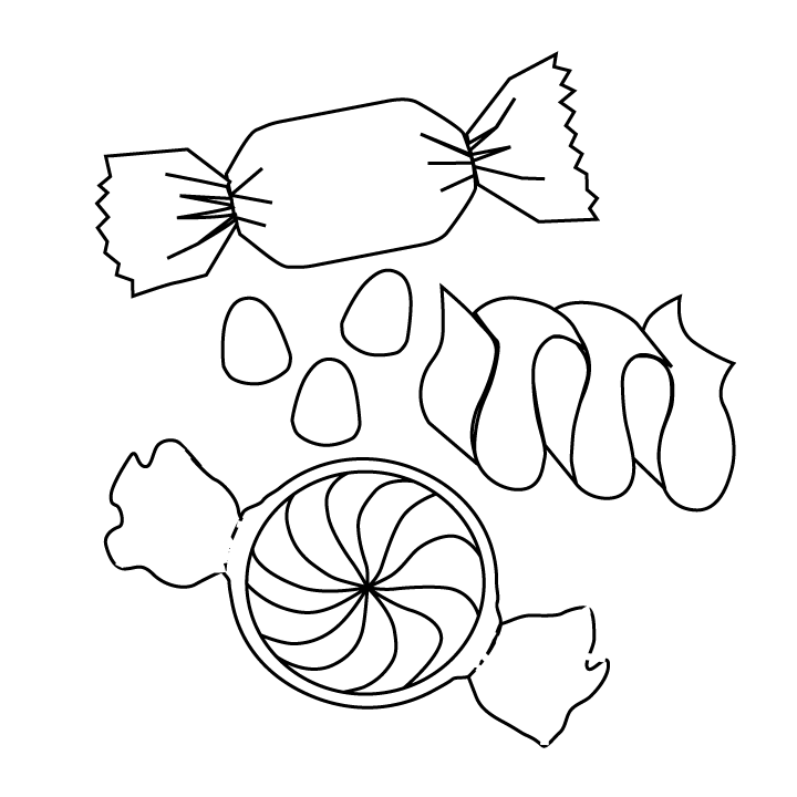Candies Picture - Candies Coloring Page