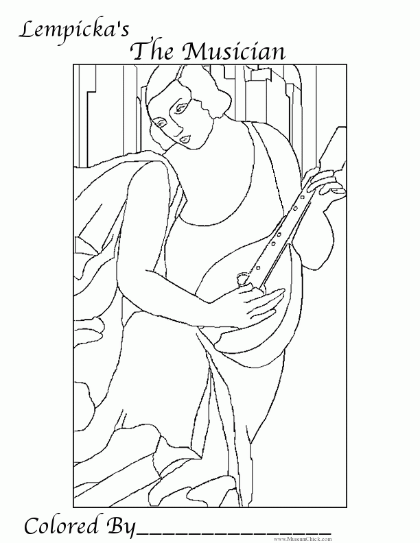 Famous Paintings Coloring Pages - Coloring Home