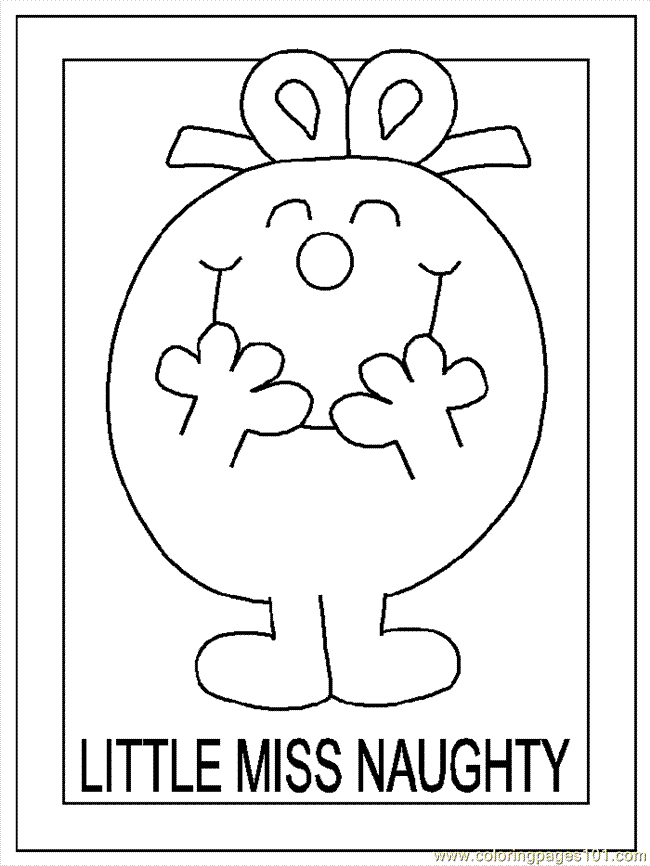 Little Miss Colouring Pages (page 2)
