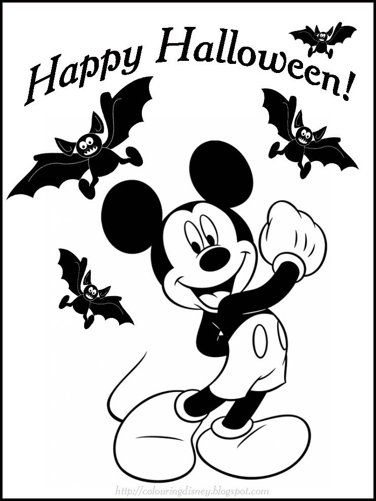 Mickey Mouse Halloween Coloring Pages Printable Coloring Pages