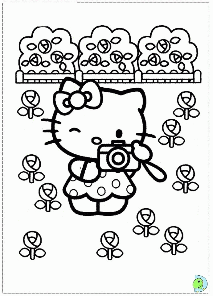 Hello Kitty camera Coloring page « Printable Coloring Pages