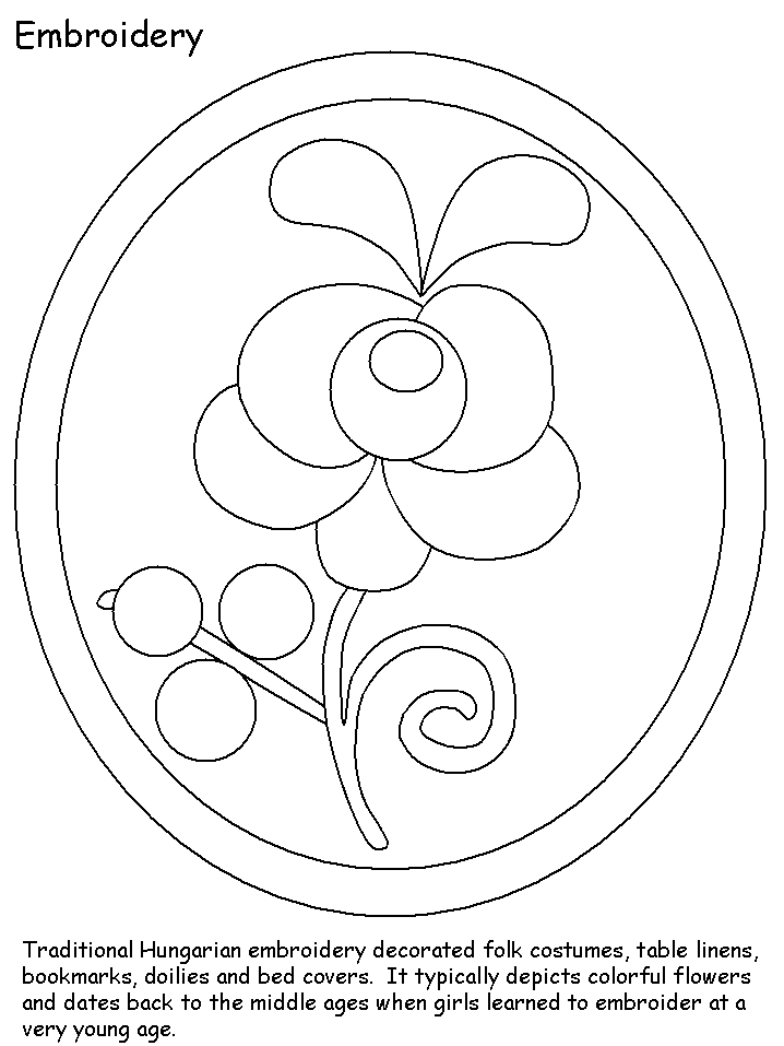 Hungarian Easter Coloring Pages