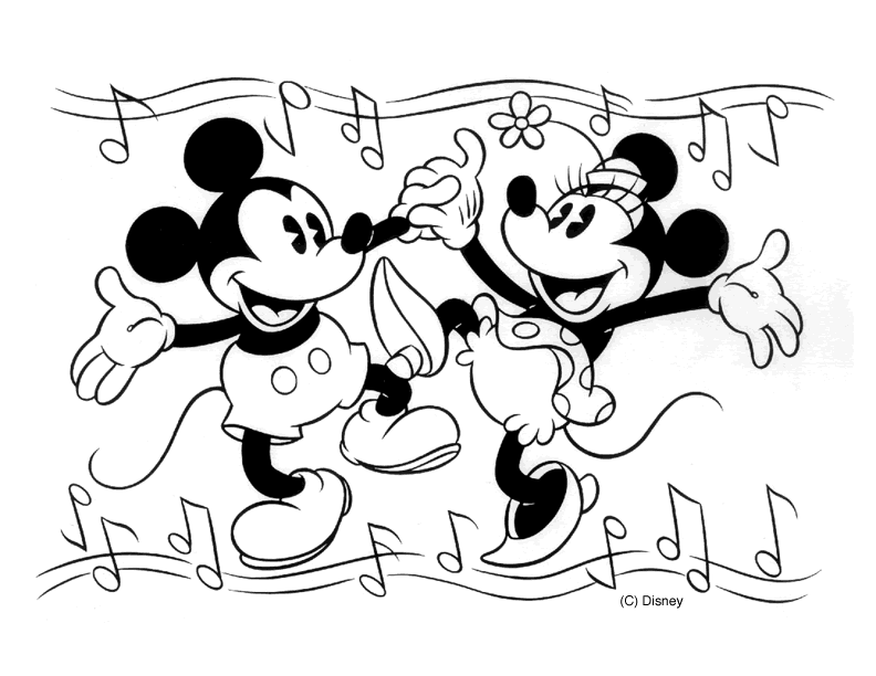 Mickey-Mouse-Dancing-Coloring- 