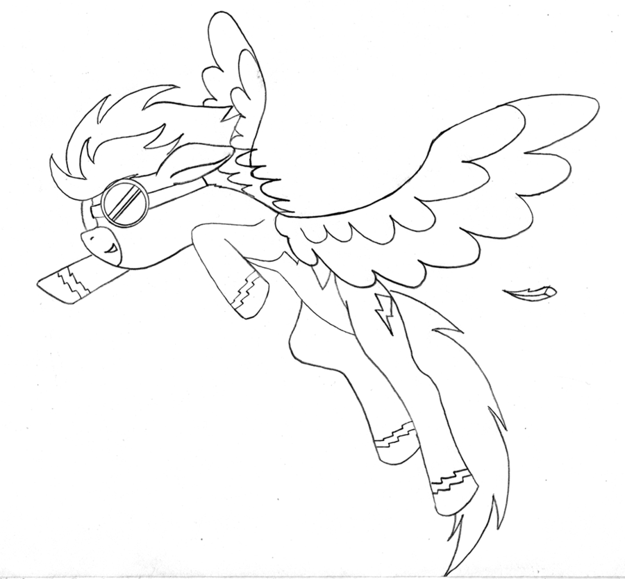 Spitfire Lineart MLP:FiM by feather-chan on deviantART