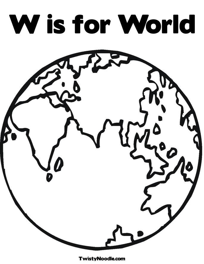 World Globe Coloring Pages Coloring Home