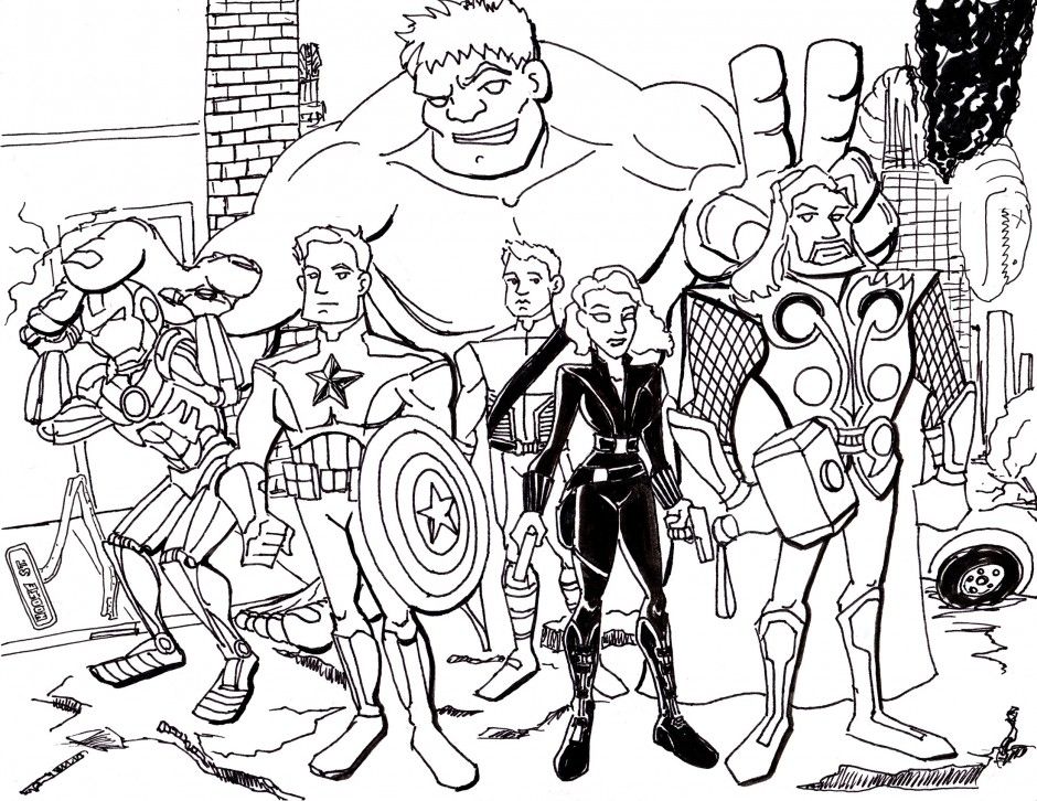 Free Avengers Coloring Book Pages Download 180207 Avengers 