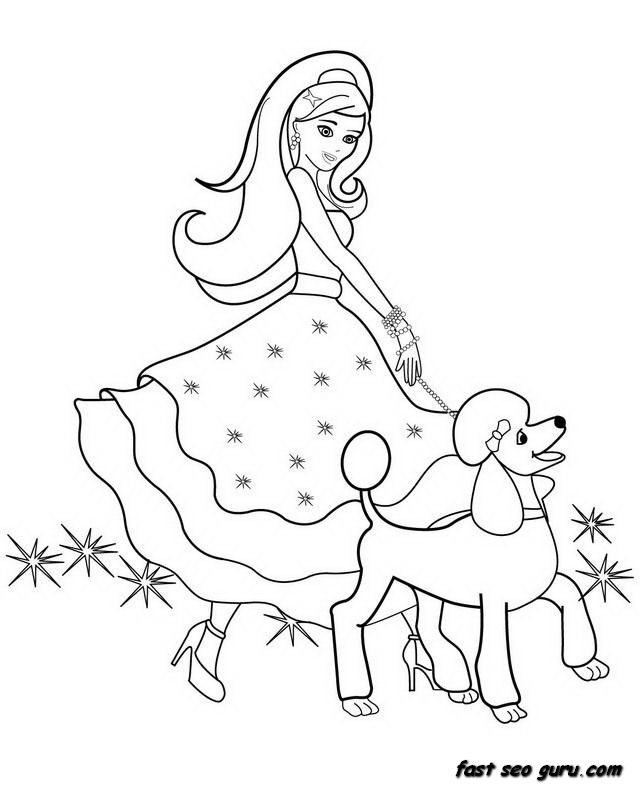 Barbie Coloring Pages For Girls | Cartoon Coloring Pages