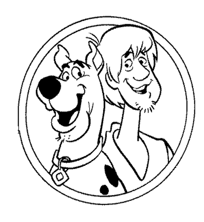 Shaggy and Scooby are Shocked Scooby Doo Coloring Page - Cartoon 