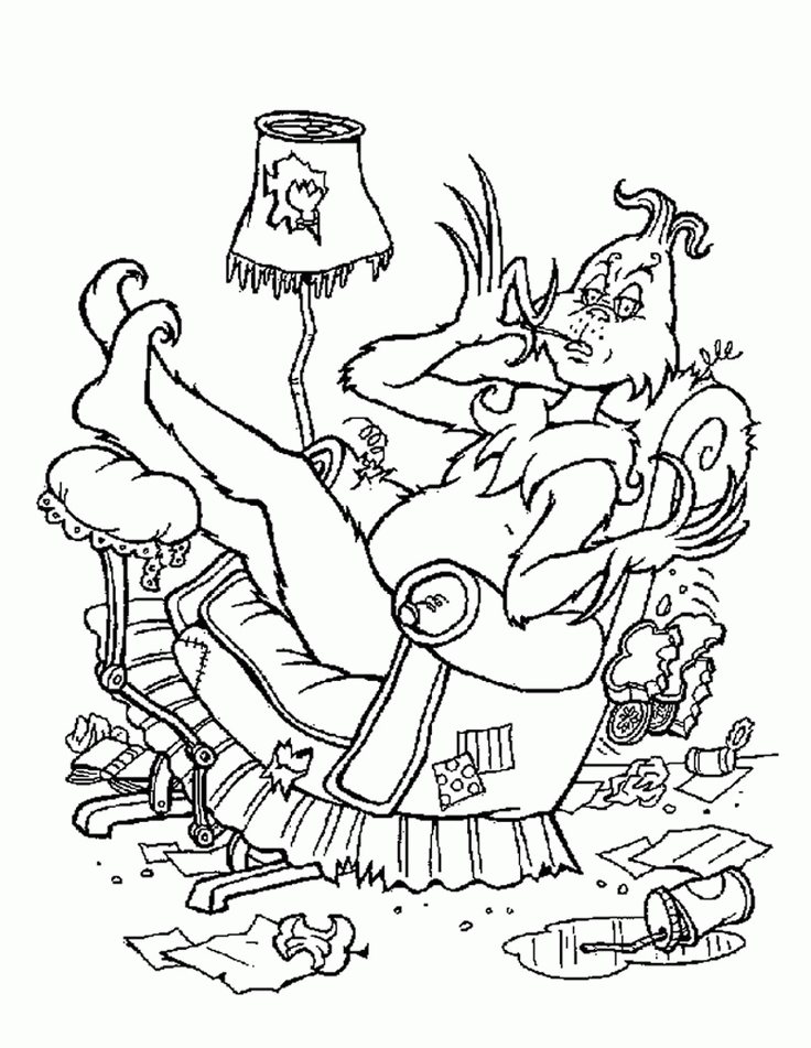 Dr Seuss Grinch Coloring Pages - Coloring Home