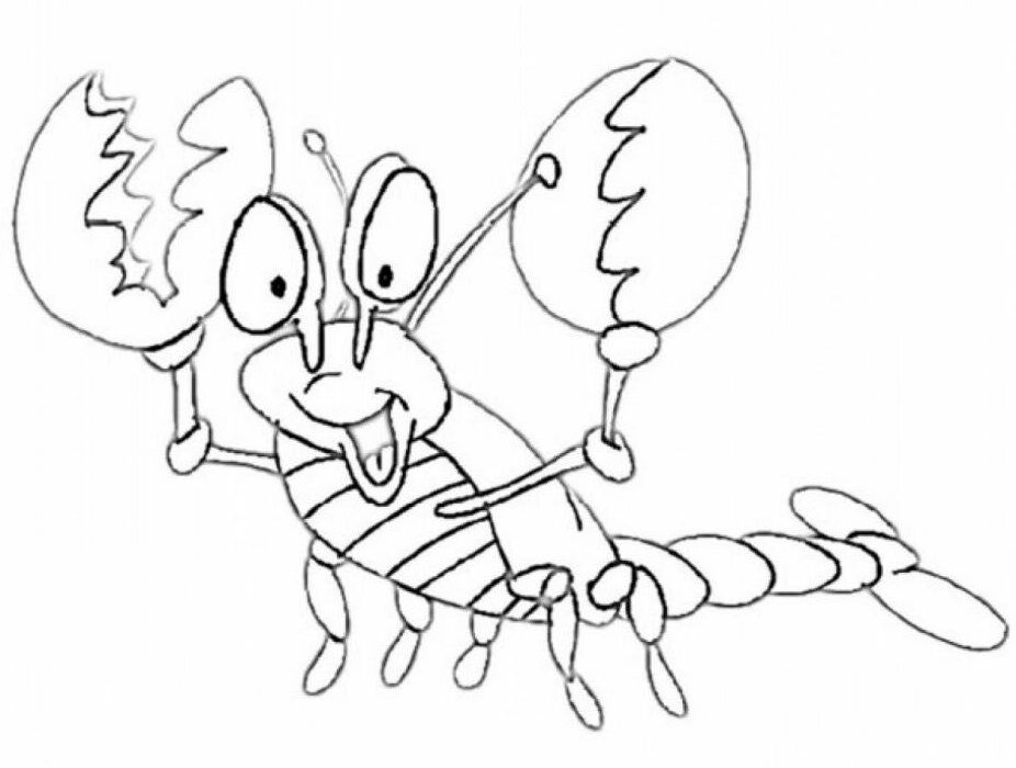 Lobster Coloring Page For Kids