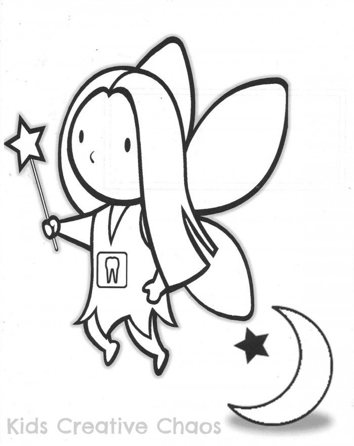 Tooth Fairy Coloring Page Sheet