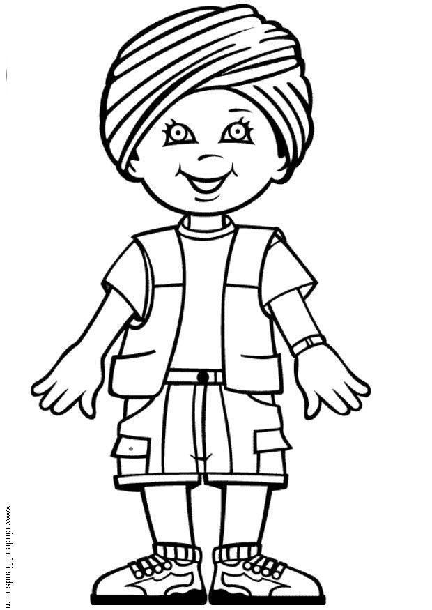 Coloring page Rohin from India - img 5643.