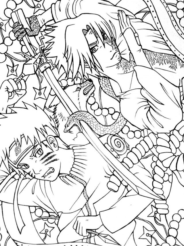 Printable Naruto Shippuden Coloring Pages Home Sasuke Final Battle Page