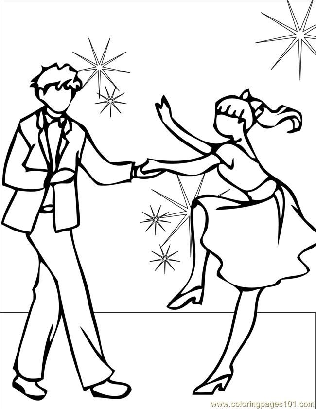 Coloring Pages Swing Ink (Entertainment > Dancing) - free 