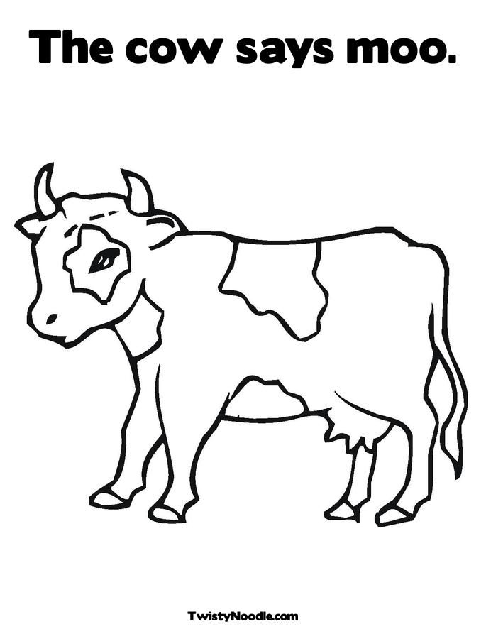 cartoon cow Colouring Pages
