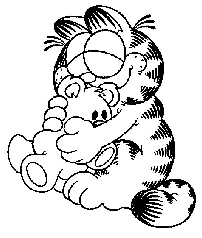 odie and garfield coloring page garfield coloring pages | Inspire Kids