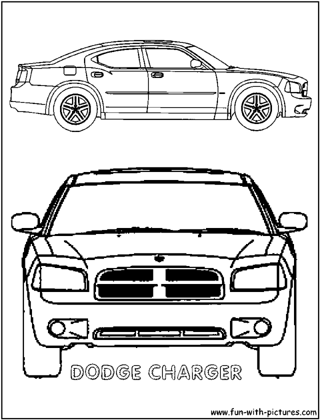 Dodge Charger Coloring Pages  Coloring Home