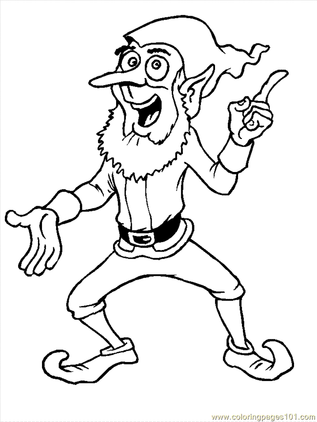 Elves Printable Coloring Pages