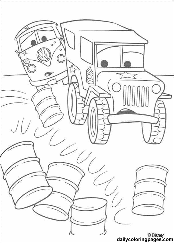 Cars Movie Coloring Page Images & Pictures - Becuo