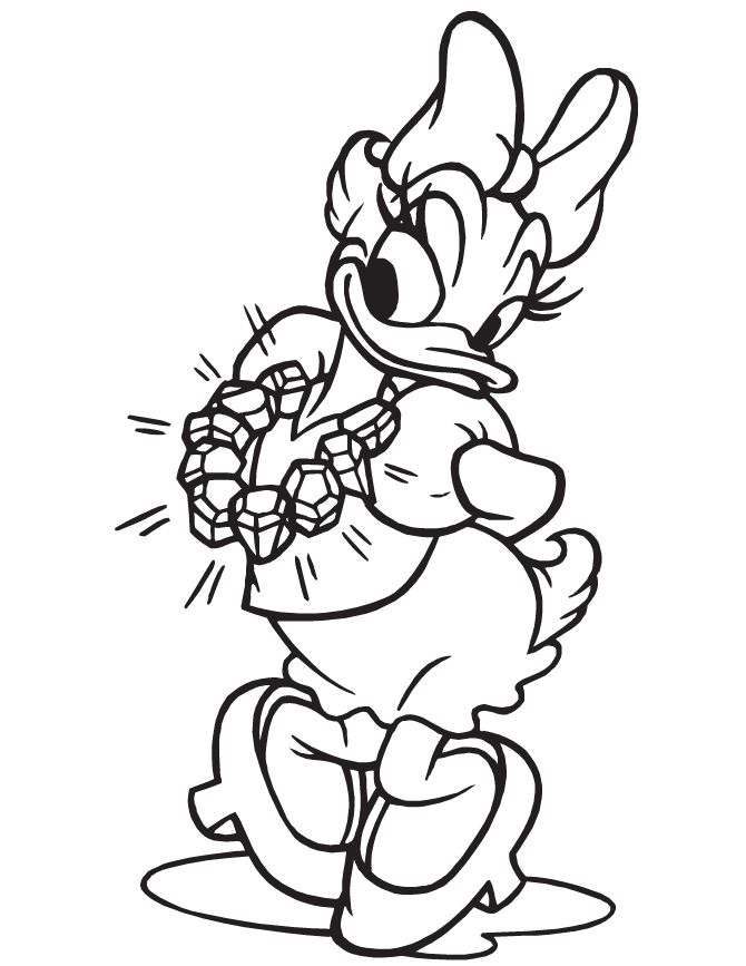 Daisy Duck Coloring Page - Coloring Home
