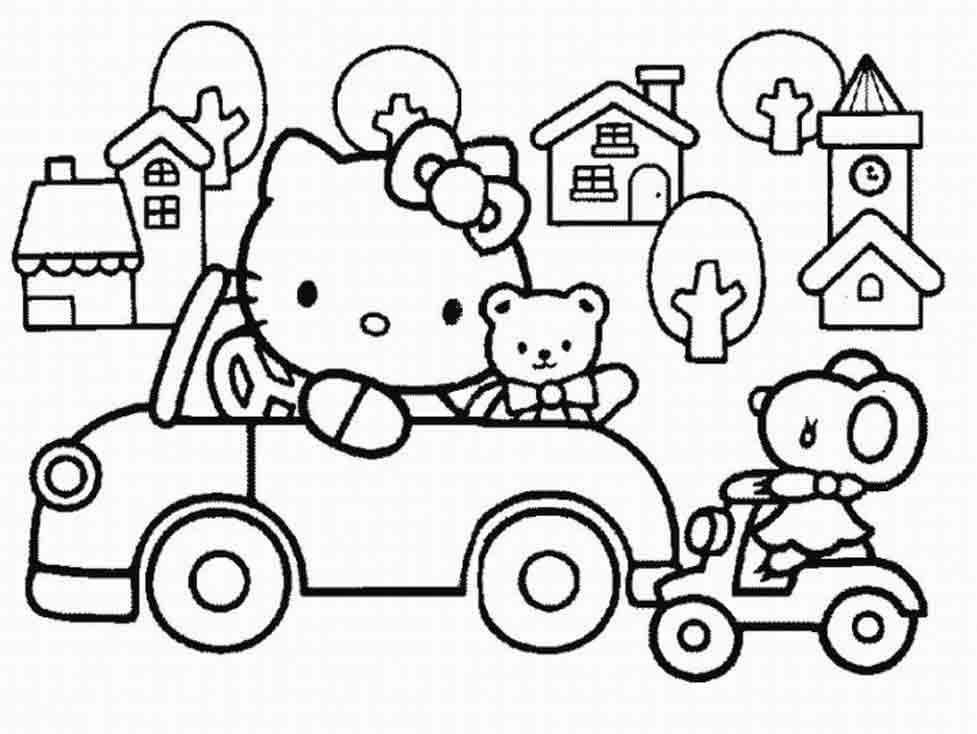 hello kitty santa Colouring Pages (page 2)